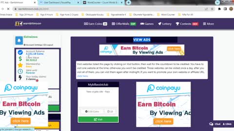 How To Claim Free Paid To Click Ads TRON TRX Coins At Earnbitmoon & Instant Withdraw FaucetPay