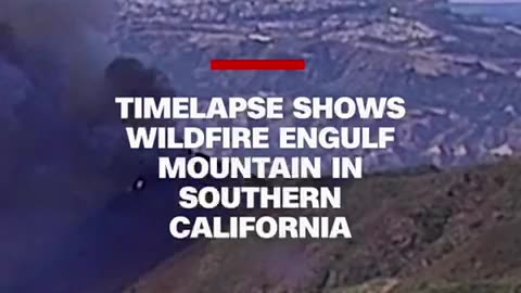 A dramatic timelapse video captured by Alert California shows wildfires sweeping across