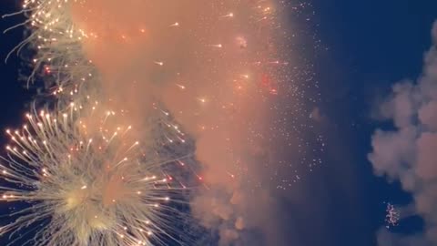 colorful fireworks in Saint Petersburg