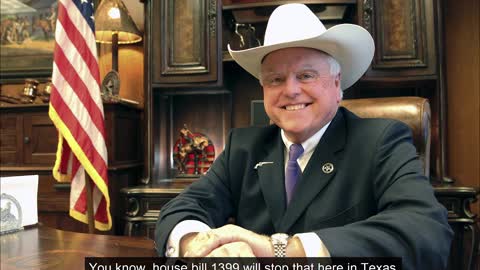 Sid Miller ad slamming Dustin Burrows for stalling "trans" bill HB 1399