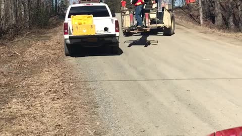 Bear Tries to Stow Away in Truck