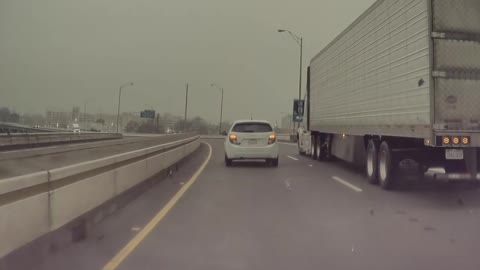 Speeding Car Smashes Mirror Weaving Through Traffic