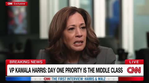 Kamala Mentions Trump One Minute Into Her First Interview As Democrat Nominee