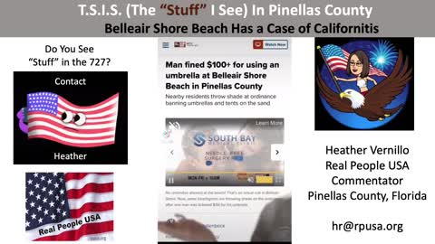 Is the Belleair Shore Beach Community Going "California" on Local Pinellas County Florida Resident?