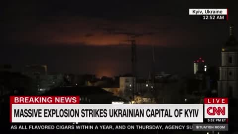 "Pulsing glow" visible near Kyiv, Ukraine after large explosion