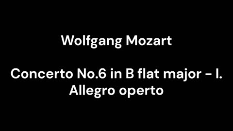 Concerto No.6 in B flat major - I. Allegro operto