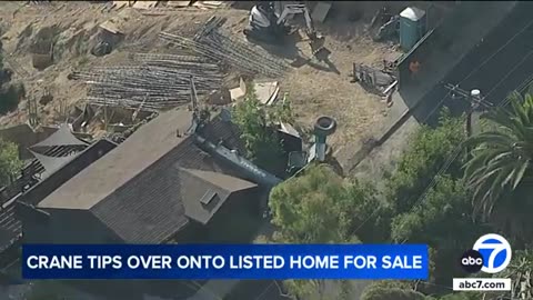 YIKES: Crane smashes into home on same day house was sold