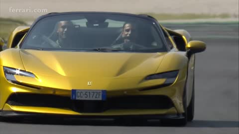 Marcell Jacobs With Ferrari SF90 Spider