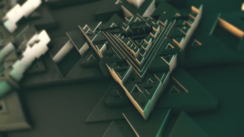 3D Aztec Triangle Design Motion Graphic In 4K