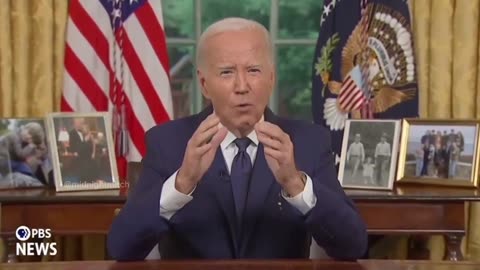 Biden addressing America. Biden explica su renuncia