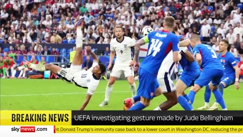 UEFA investigates gesture made by Jude Bellingham at England Euro 2024 game agai