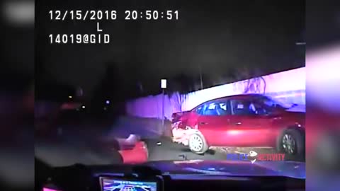 Dashcam Video Shows Tulsa Police Car Hitting Suspect During Chase