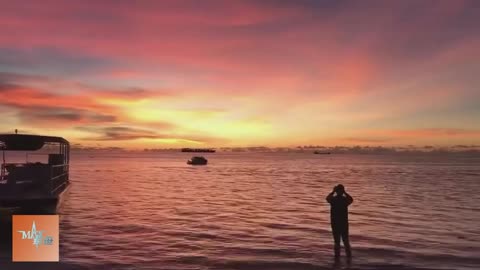 Beautiful scenery! Sunset in Saipan