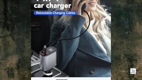 Review - Retractable Car Charger, 4 in 1 Fast Car Phone Charger 66W