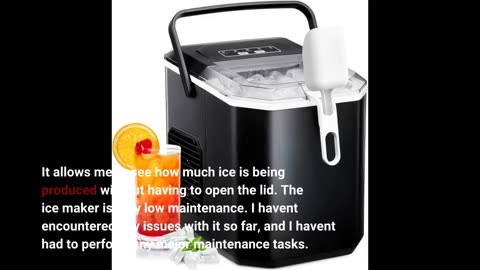 Xbeauty Countertop Ice Maker 6-Minute Fast Bullet Ice, Portable Double-Handle Removable Handle,...