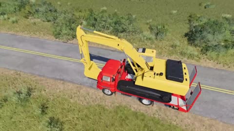 Jcb and Drumper truck With street Vehicles For kids