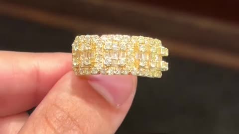 Real Gold & Natural Diamond Men's Wedding Band