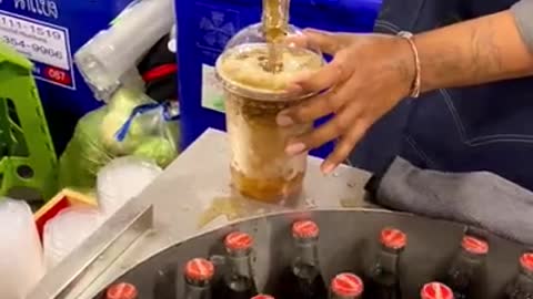 Amazing Slushy Cola _ Thai Street Food _shorts