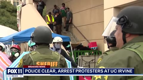 UC Irvine protest ends with mass arrests, pro-Palestine tents being taken down