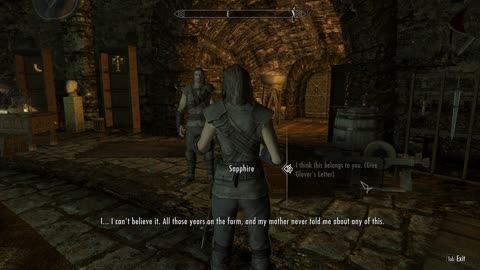 Skyrim Special Edition returning glover letter to saphire