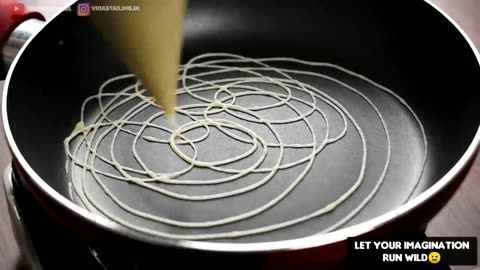 Sweet Crunchy Cobweb Pancakes | Dessert.