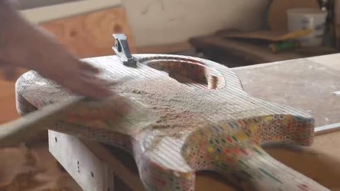 Building a Guitar Out of 2000 Colored Pencils