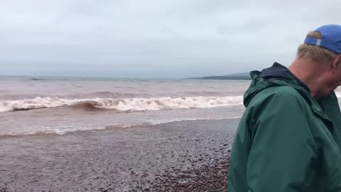 Waves from the North at Saxon Harbor Wi.