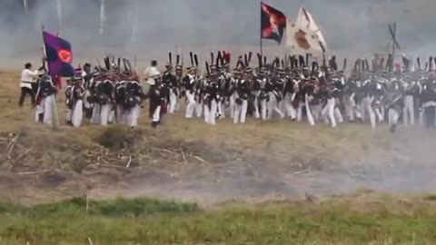 Napoleon Russia war reenactment