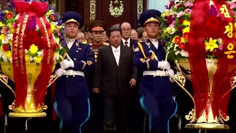 Kim Jong Un visits grandfather's mausoleum on 110th birthday