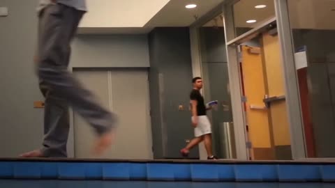 Guy walks into a glass wall