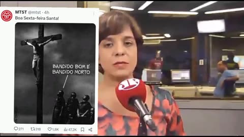 O MTST que publicou a imagem de jesus na cruz com a frase "bandido bom é bandido morto" é da turma do Boulos. Olha com quem eles andam...