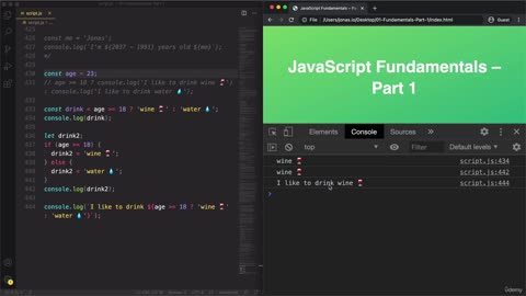 2 - JavaScript Fundamentals Part 1 / The Conditional Ternary Operator