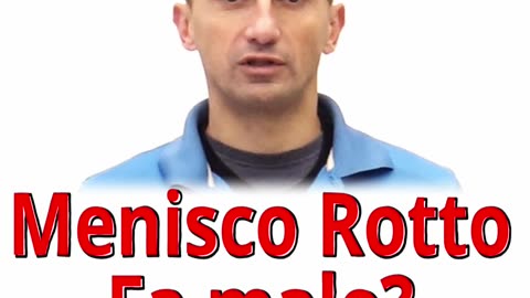 Il Menisco Rotto fa Male?