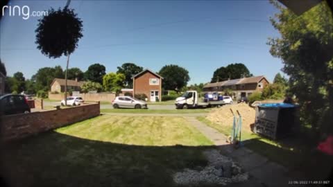 Portaloo Delivery Man Dropped It on Its Side Unintentionally While Moving It