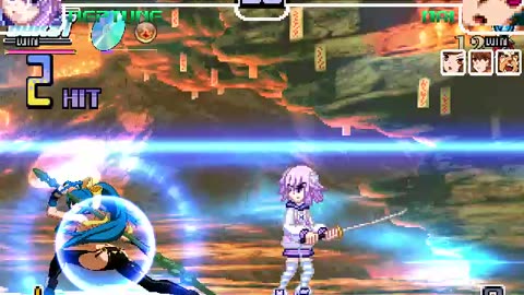 Bang Shishigami, Noel Vermillion, Mai Natsume and Izayoi (Me) vs Neptune