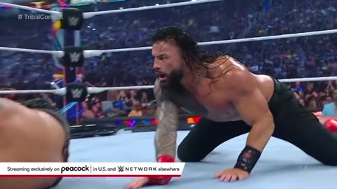 Reigns vs Uso- Tribal Combat for Undisputed WWE universal Championship SummarSlam 2023 Highlight