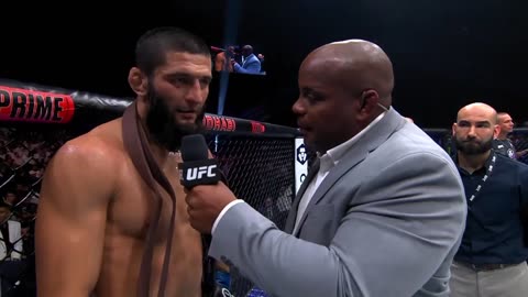 Khamzat chimaev octagon interview after defeating Kamaru Usman