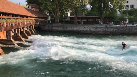 Surfing in Thun Switzerland