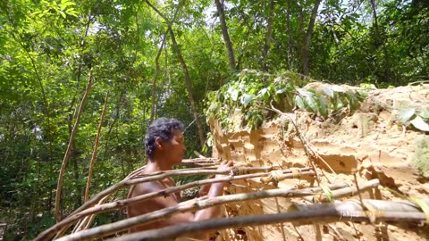 How to Build The Secret Tunnel Underground House On Land by Ancient Skills