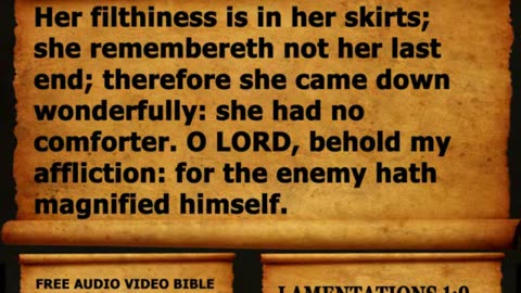 Bible Book 25. Lamentations Complete 1-5, King James Version (KJV) Read Along Bible