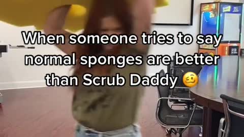 When someone tries to say normal sponges are better than Scrub Daddy