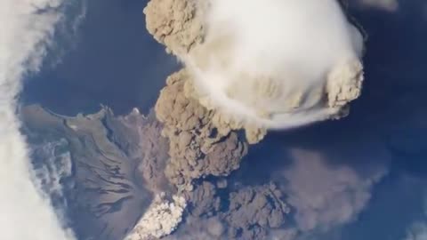 Nasa sarychev Volcano Eruption from the International Space Station