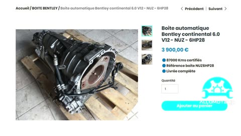 ALLOMOTEUR.COM - Boite automatique Bentley continental 6.0 V12 - NUZ - 6HP28