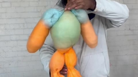 Make cotton candy into a plush toy