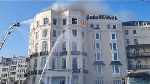 Fire breaks out at England's Royal Albion Hotel