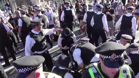 part 4 BLACK LIVE MATTER (ARRESTED) POLICE GET HEAVY HANDED WESTMINSTER BRIDGE LONDON