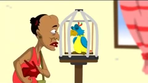 Funny Ghanaian Cartoon Talking Parrotp2