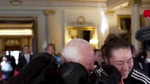 King Charles Shares Warm Hugs at a Function! 🤗👑