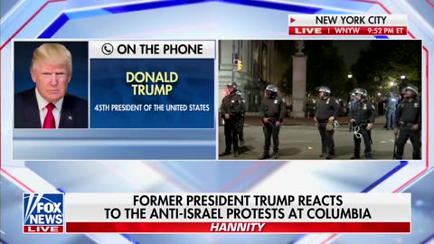 🚨 BREAKING: PDJT reacts to the ongoing protests in NY as arrests are made at Columbia