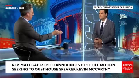 WATCH- Matt Gaetz Announces Plan To File Motion To Vacate Speaker Kevin McCarthy From Speakership